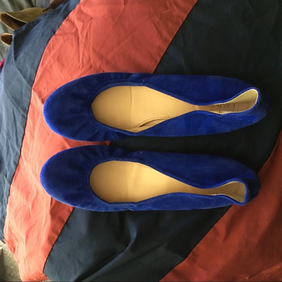 J.Crew Emma suede scrunch flats size 7 - blue suede - Picture 9 of 12